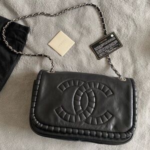 Chanel Classic Flap Paris-Shanghai On The Bund Black Calfskin Bag